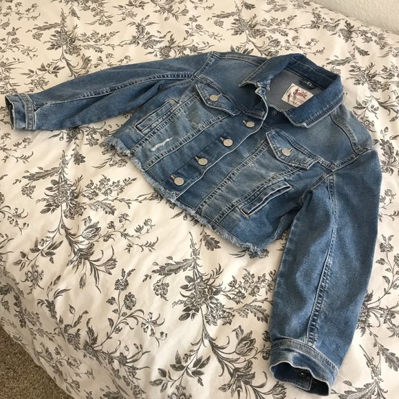 🛼Justice Denim Crop Jacket | Size 6/7 - Picture 5 of 15